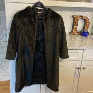 Ted Baker Vegan Mink Coat size 3, worn once, in excellent condition